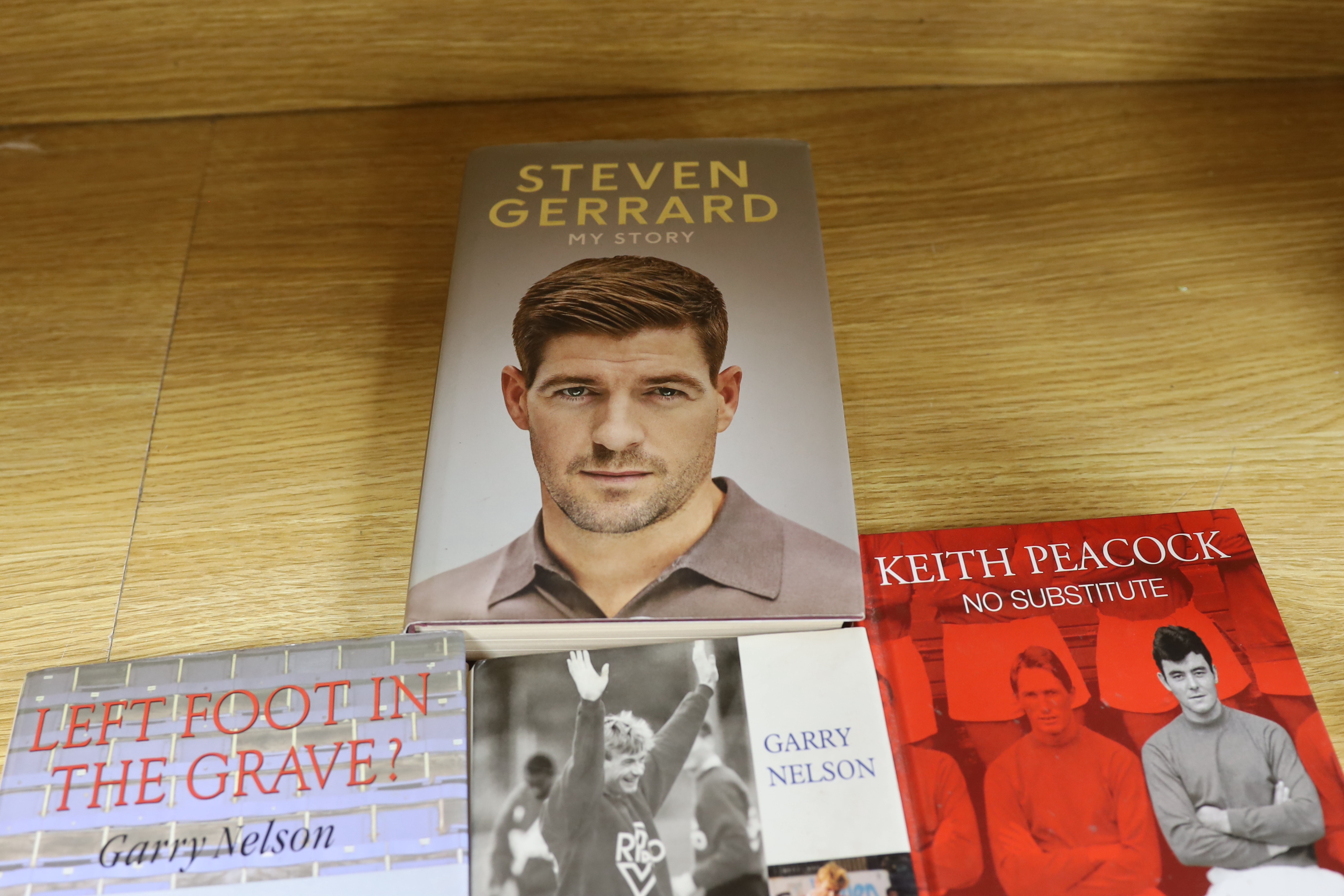 Seven autographed autobiographies - professional footballers